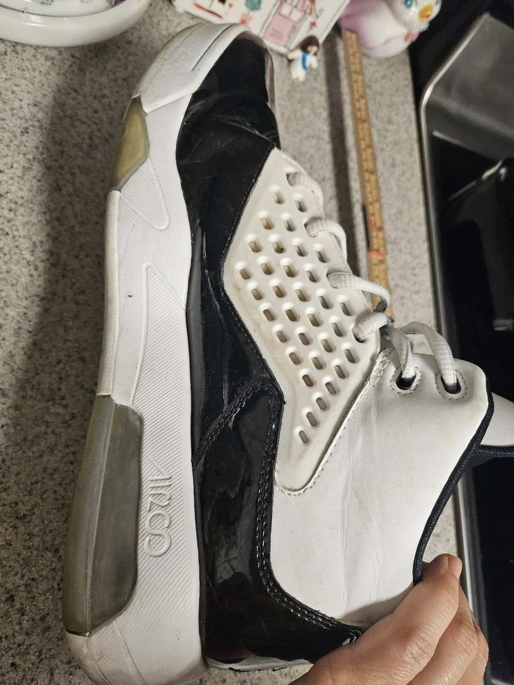 Jordan Black and White High-Top Sneakers
